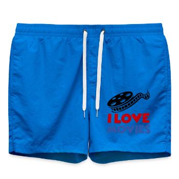 Liebe zu Filmen - Badeshorts - Cobalt blue - Vorne - AI Model Male 185 light (185cm)