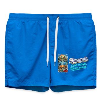 Minneapolis Retro Vintage Lakes Loon Hotdish - Badeshorts - Cobalt blue - Vorne - AI Model Male 185 light (185cm)