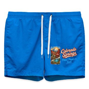 Colorado Springs Retro Vintage Pikes Peak Design - Badeshorts - Cobalt blue - Vorne - AI Model Male 185 light (185cm)