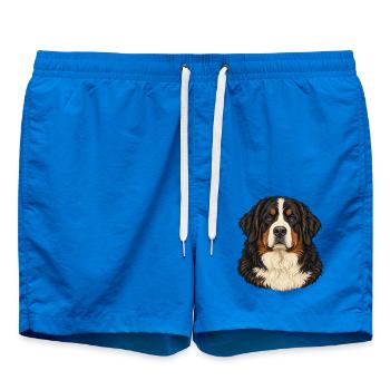 Berner Sennenhund – Treuer Blick - Badeshorts - Cobalt blue - Vorne - AI Model Male 185 light (185cm)