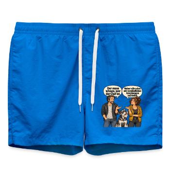 Der muss wissen wer der Chef ist - Badeshorts - Cobalt blue - Vorne - AI Model Male 185 light (185cm)