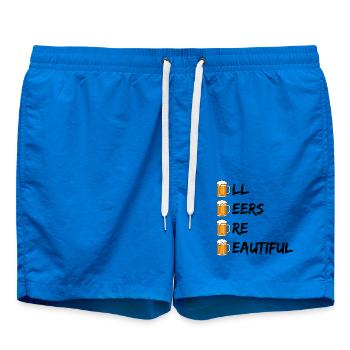 ALL BEERS ARE BEAUTIFUL BIER JGS ACAB ABAB SPRUCH - Badeshorts - Cobalt blue - Vorne - AI Model Male 185 light (185cm)