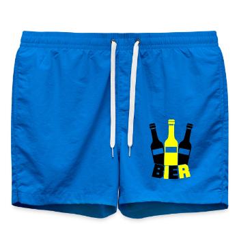 Gelbe Flaschen Silhouette - Badeshorts - Cobalt blue - Vorne - AI Model Male 185 light (185cm)