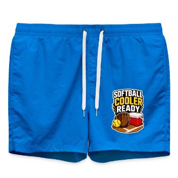 SOFTBALL COOLER READY Snacks - Badeshorts - Cobalt blue - Vorne - AI Model Male 185 light (185cm)