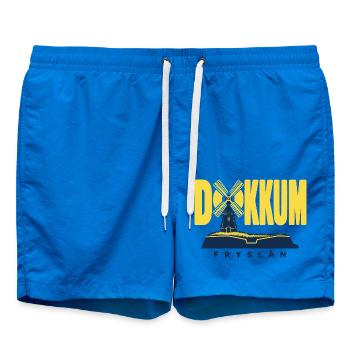 Dokkum  Friesland Windmühle Bollwerk Design - Badeshorts - Cobalt blue - Vorne - AI Model Male 185 light (185cm)