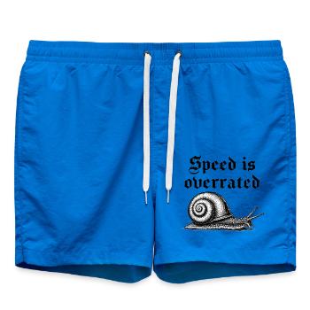 Geschwindigkeit ist überbewertet 2 - Badeshorts - Cobalt blue - Vorne - AI Model Male 185 light (185cm)