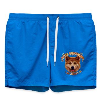 Akita Bodyguard Im Dienst - Badeshorts - Cobalt blue - Vorne - AI Model Male 185 light (185cm)