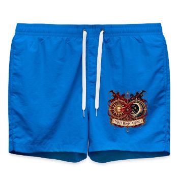 Mate Bond Pending – Sonne Mond und Drachen - Badeshorts - Cobalt blue - Vorne - AI Model Male 185 light (185cm)