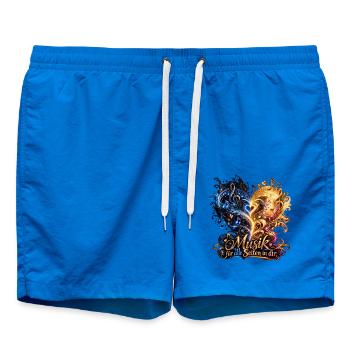 Musikherz: Seiten in dir entfalten - Badeshorts - Cobalt blue - Vorne - AI Model Male 185 light (185cm)