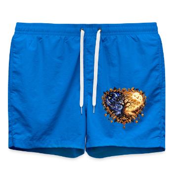Herzbaum Tag Nacht Harmonie - Badeshorts - Cobalt blue - Vorne - AI Model Male 185 light (185cm)
