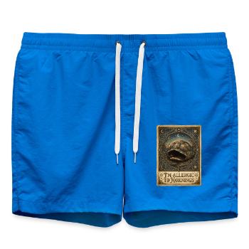 I'm Allergic To Mornings Turtle - Badeshorts - Cobalt blue - Vorne - AI Model Male 185 light (185cm)