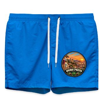 Ouro Preto Brasilien Stadt Landschaft Berge - Badeshorts - Cobalt blue - Vorne - AI Model Male 185 light (185cm)
