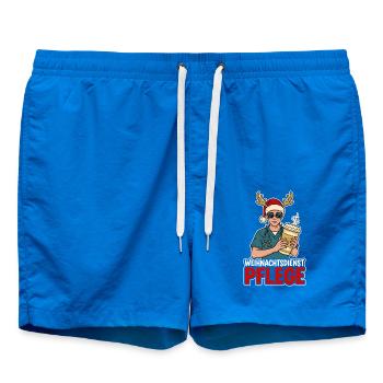 Weihnachtsdienst Pflege Weihnachten Lustig Cool - Badeshorts - Cobalt blue - Vorne - AI Model Male 185 light (185cm)