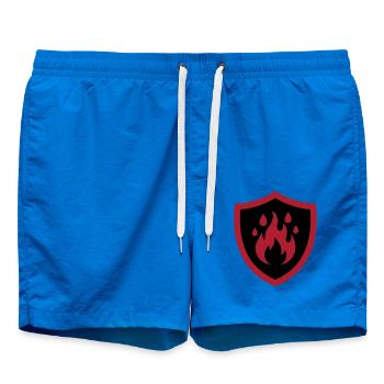 Feuer Flamme Schild Wappen - Badeshorts - Cobalt blue - Vorne - AI Model Male 185 light (185cm)
