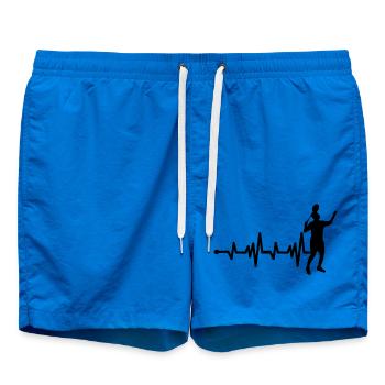 Badminton Badmintonspieler Heartbeat - Badeshorts - Cobalt blue - Vorne - AI Model Male 185 light (185cm)