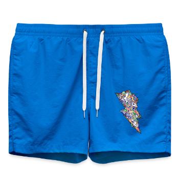 Doodle_SpokoLoko - Badeshorts - Cobalt blue - Vorne - AI Model Male 185 light (185cm)
