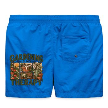 Gardening Is My Therapy - Badeshorts - Cobalt blue - Hinten