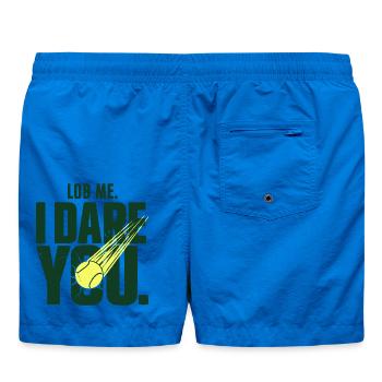 Tennis Lob Me. I Dare You, Smash Spruch - Badeshorts - Cobalt blue - Hinten