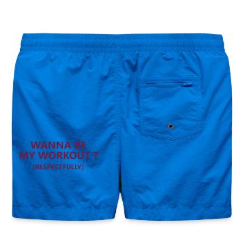 053 möchte mein Workout sein, respektvoll - Badeshorts - Cobalt blue - Hinten