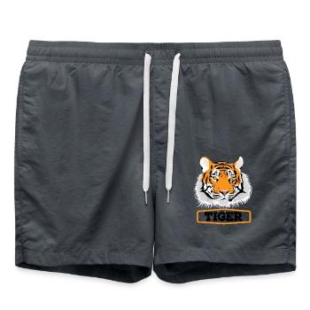 Tiger - Badeshorts - Anthrazit - Vorne - AI Model Male 185 light (185cm)