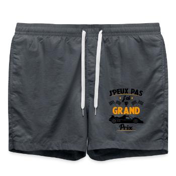 Je peux pas j'ai Grand Prix - Short de bain - charbon - Devant - AI Model Male 185 light (185cm)