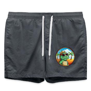Dragon Funny Cartoon Lunettes de soleil de plage d’été cool - Short de bain - charbon - Devant - AI Model Male 185 light (185cm)