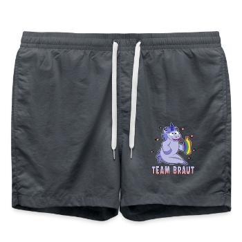 Team Braut - Badeshorts - Anthrazit - Vorne - AI Model Male 185 light (185cm)