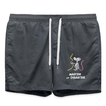 Master of Disaster (Heimwerker-Maus) - Badeshorts - Anthrazit - Vorne - AI Model Male 185 light (185cm)