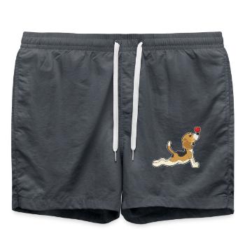Beagle - Badeshorts - Anthrazit - Vorne - AI Model Male 185 light (185cm)