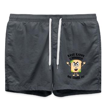 Brot kann schimmeln Was kannst Du Lustige Sprüche - Badeshorts - Anthrazit - Vorne - AI Model Male 185 light (185cm)