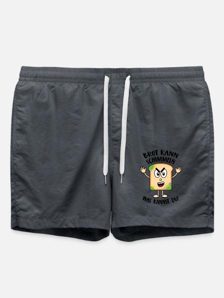 Brot kann schimmeln Was kannst Du Lustige Sprüche - Badeshorts - Anthrazit
