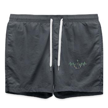 Knoblauch Pflanze - Badeshorts - Anthrazit - Vorne - AI Model Male 185 light (185cm)