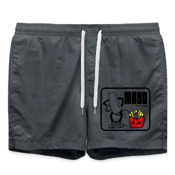 Mit Mayo - Badeshorts - Anthrazit - Vorne - AI Model Male 185 light (185cm)