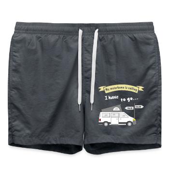 my motorhome is calling - Badeshorts - Anthrazit - Vorne - AI Model Male 185 light (185cm)