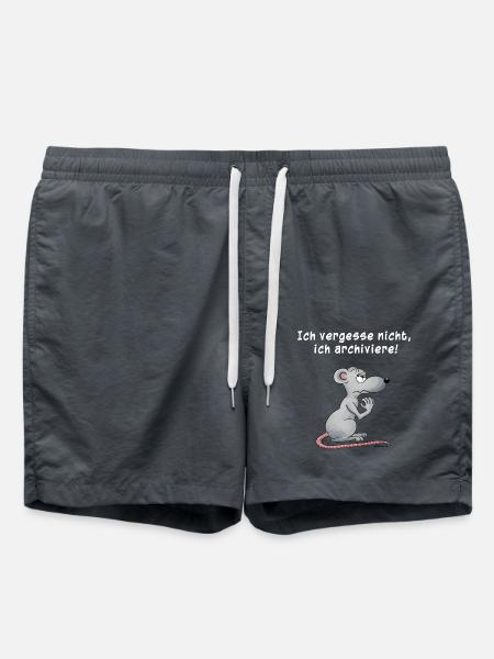 Ich vergesse nicht, ich archiviere - Badeshorts - Anthrazit