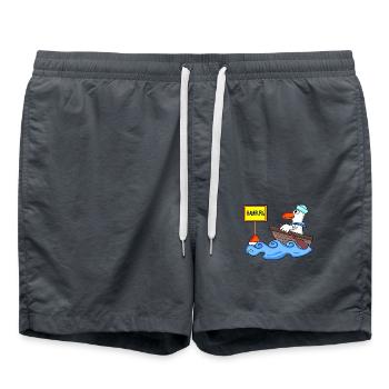 Hamburg Seemann Möwe Seemöwe Boot Kapitän Meer - Badeshorts - Anthrazit - Vorne - AI Model Male 185 light (185cm)