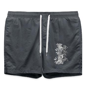 Kühe hinterm Zaun - Badeshorts - Anthrazit - Vorne - AI Model Male 185 light (185cm)