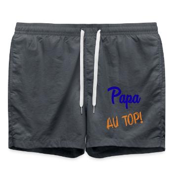PAPA - Badeshorts - Anthrazit - Vorne - AI Model Male 185 light (185cm)