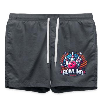 Bowling Logo - Swim Trunks - anthracite - Front - AI Model Male 185 light (185cm)