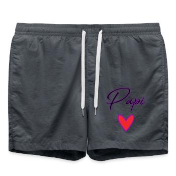 GRANDPA. DAD. FATHER'S DAY. HAPPY FATHER'S DAY - Swim Trunks - anthracite - Front - AI Model Male 185 light (185cm)