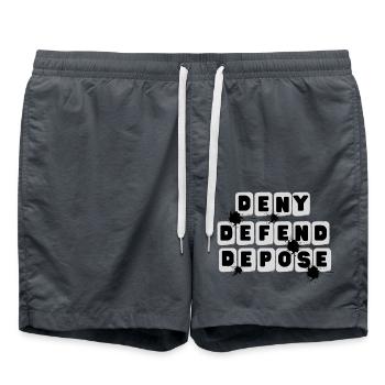 VERWEIGERN VERTEIDIGEN ABSETZEN - Badeshorts - Anthrazit - Vorne - AI Model Male 185 light (185cm)