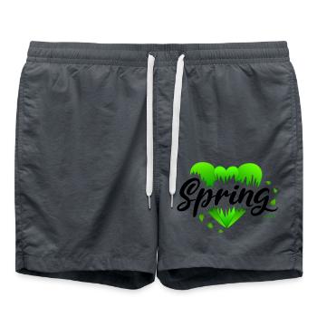 Frühling Frühlingsanfang Herzen - Badeshorts - Anthrazit - Vorne - AI Model Male 185 light (185cm)