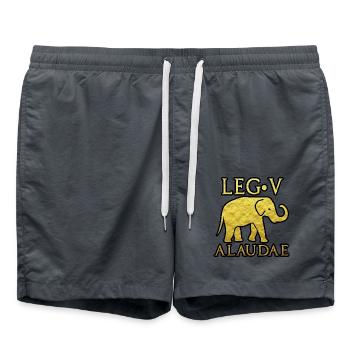 LEGIO V Alaudae ROM ROMA SOLDAT SPQR GOLD - Badeshorts - Anthrazit - Vorne - AI Model Male 185 light (185cm)