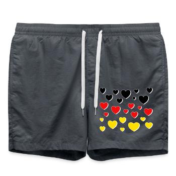 deutschland schwarz rot gold - Badeshorts - Anthrazit - Vorne - AI Model Male 185 light (185cm)