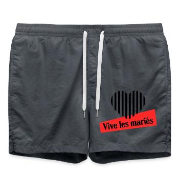 VALENTINSTAG. Junggesellinnenabschied. ICH LIEBE DICH. ICH LIEBE DICH. LIEBE - Badeshorts - Anthrazit - Vorne - AI Model Male 185 light (185cm)