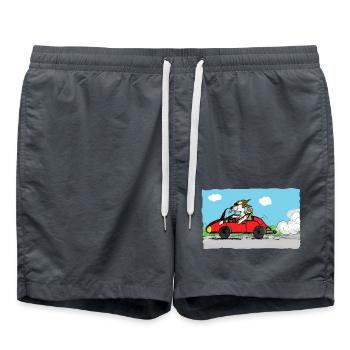 rennfahrer - Badeshorts - Anthrazit - Vorne - AI Model Male 185 light (185cm)