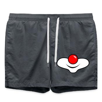ROTE NASE. - CLOWN. - HUMOR. - GEBURTSTAG. Party - Badeshorts - Anthrazit - Vorne - AI Model Male 185 light (185cm)