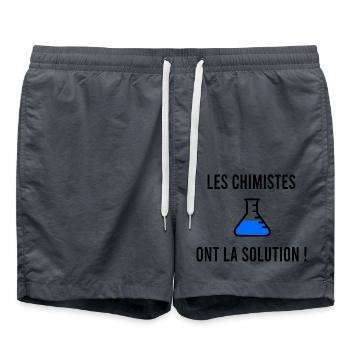 Chemists humor - Swim Trunks - anthracite - Front - AI Model Male 185 light (185cm)