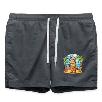Camel Lustige Cartoon Sommer Strand Sonnenbrille - Badeshorts - Anthrazit - Vorne - AI Model Male 185 light (185cm)
