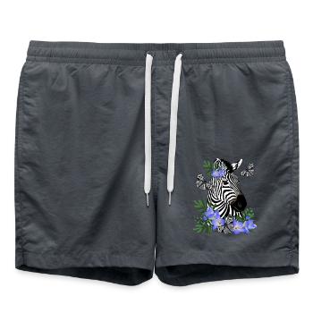 Zebra - Badeshorts - Anthrazit - Vorne - AI Model Male 185 light (185cm)